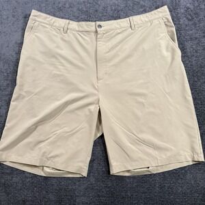 Adidas Men's Size 48 Beige Adi Golf Shorts Stretch Performance Khaki Chino